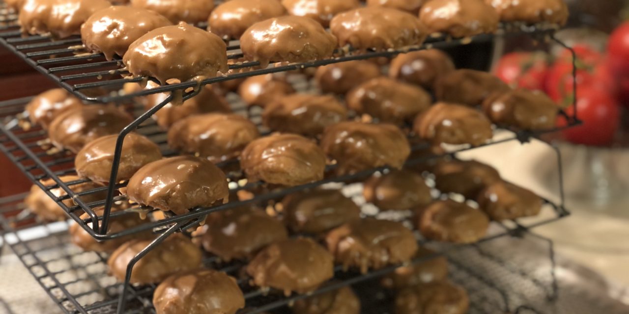 Caramel Frosted Applesauce Cookies