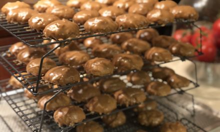 Caramel Frosted Applesauce Cookies